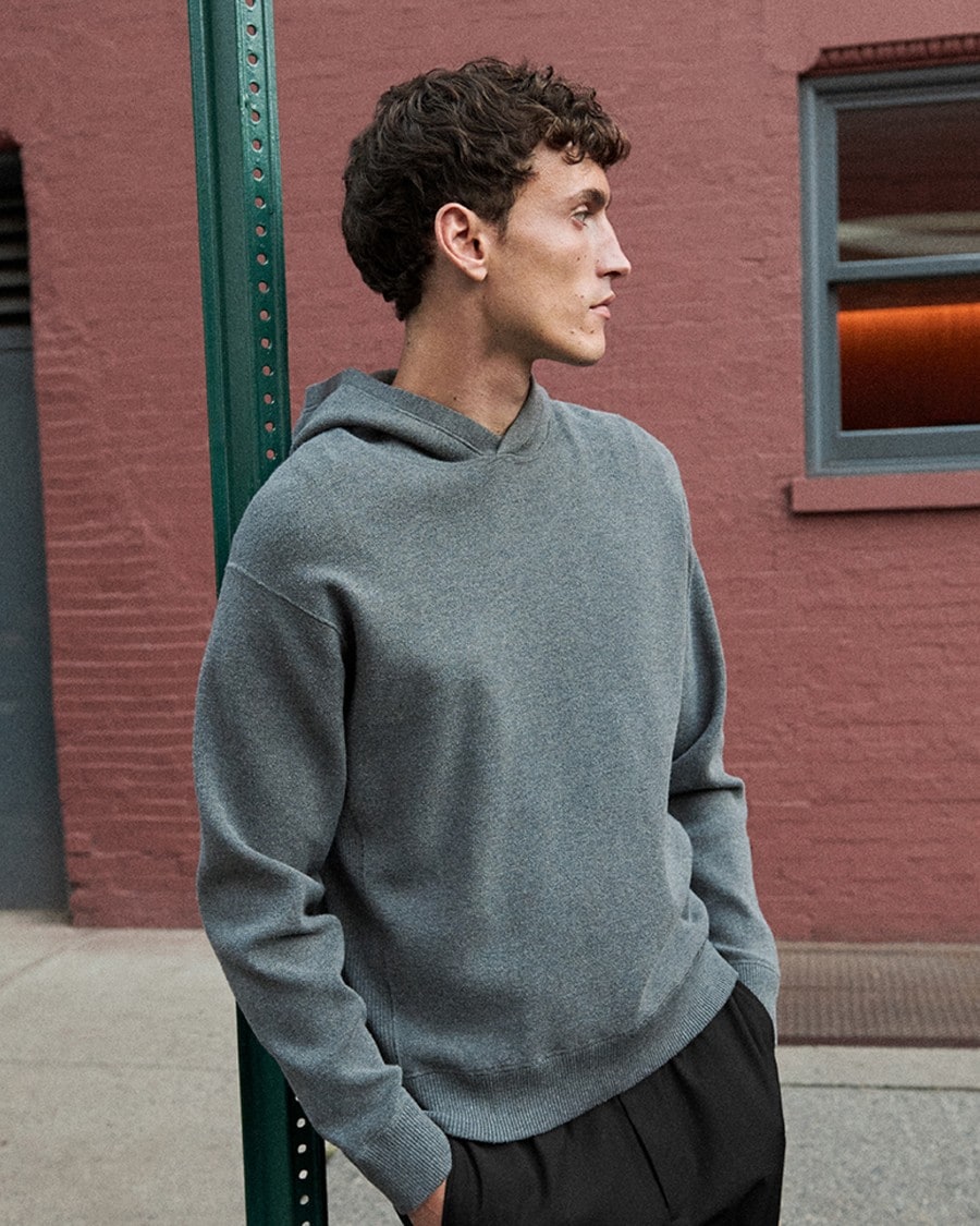 Relaxed Hoodie in Light Bilen