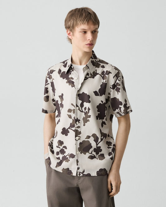 Irving Short-Sleeve Shirt in Floral Lyocell