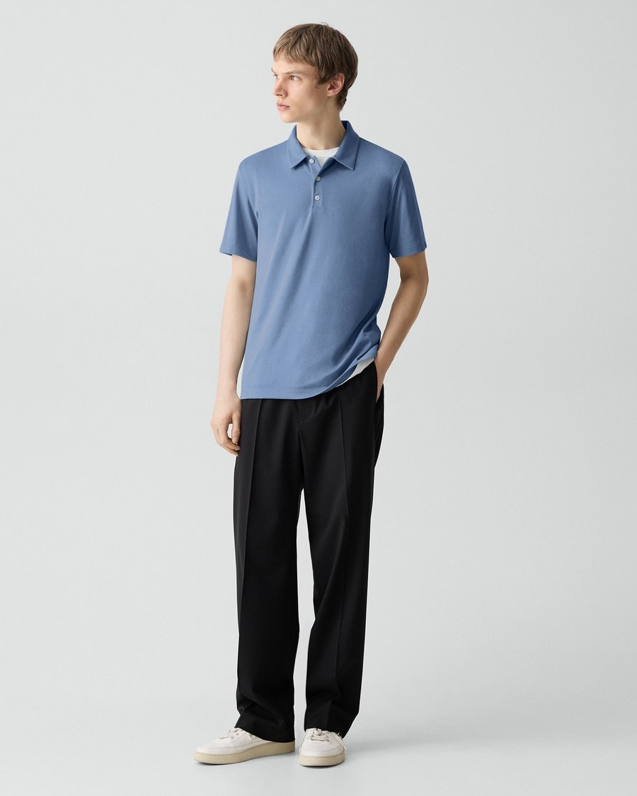 Bron Polo Shirt in Anemone Modal Jersey