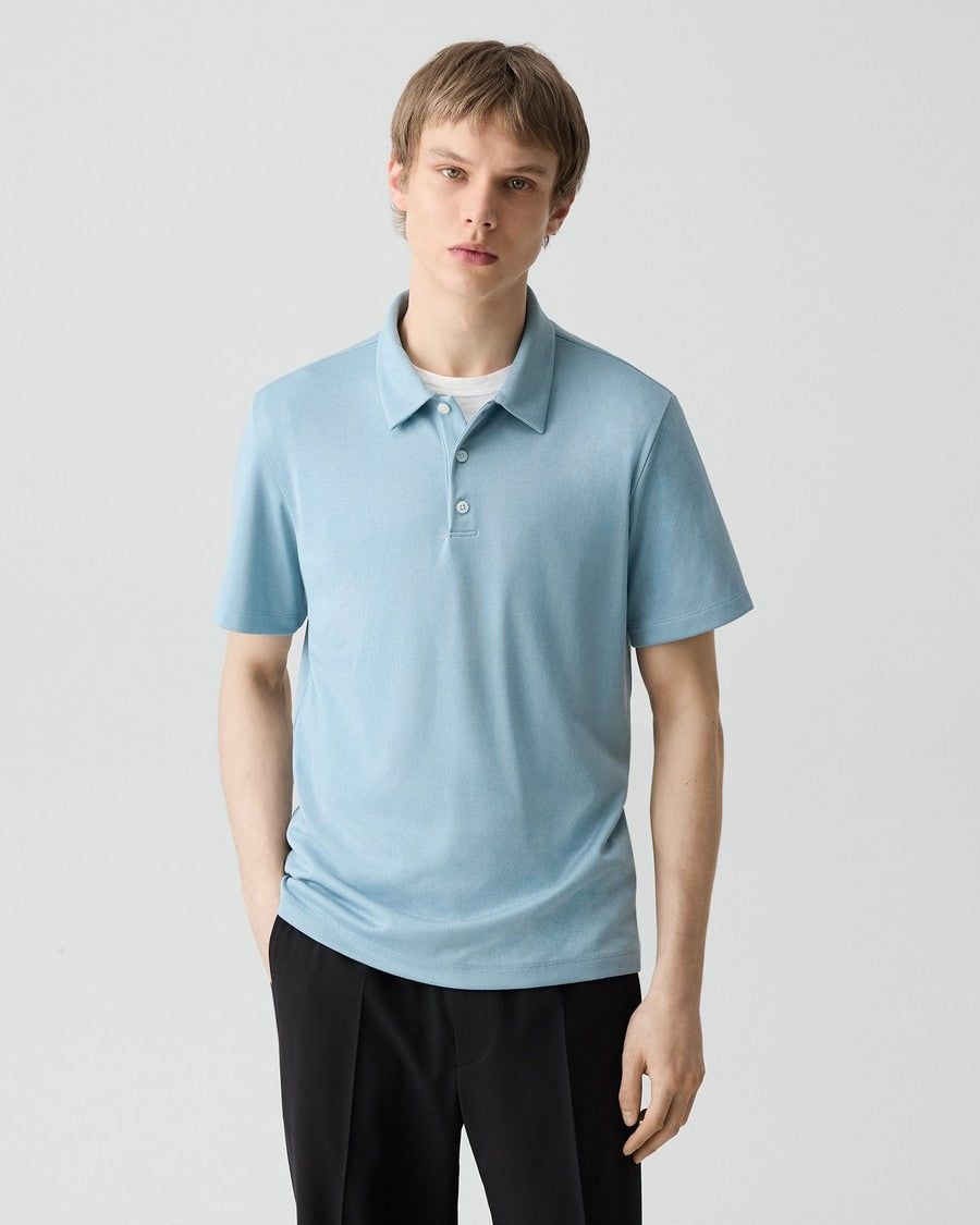 Bron Polo Shirt in Anemone Modal Jersey