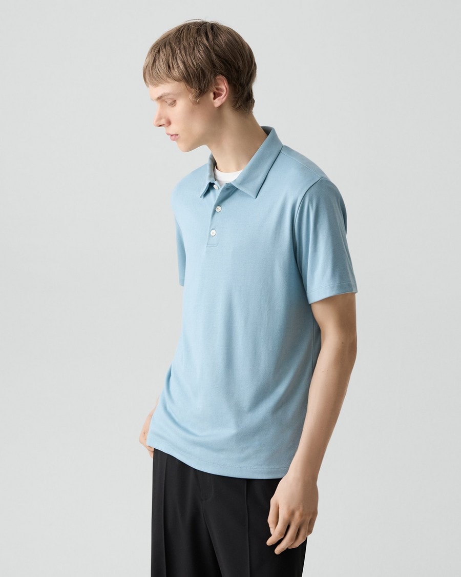 Bron Polo Shirt in Anemone Modal Jersey