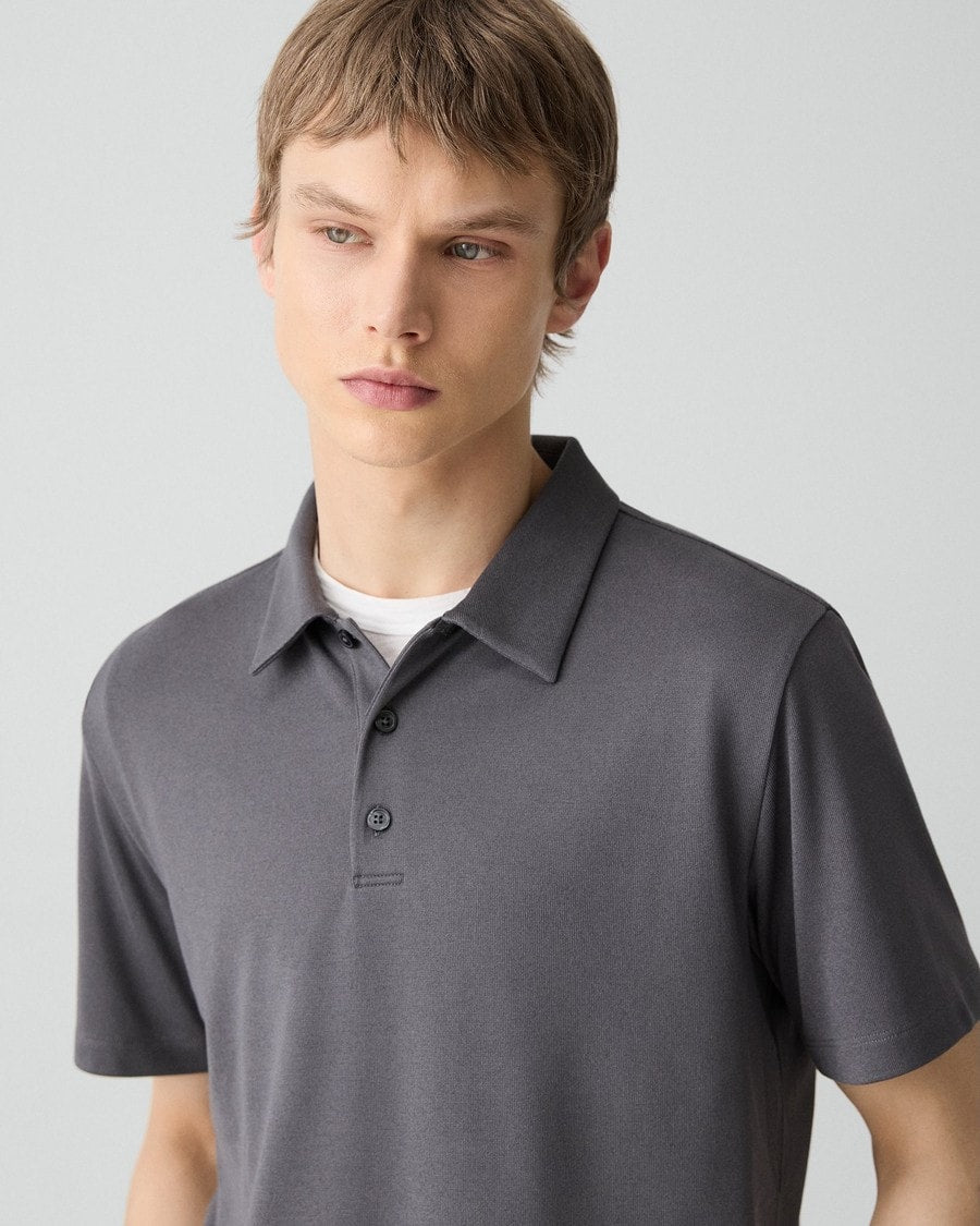 Bron Polo Shirt in Anemone Modal Jersey