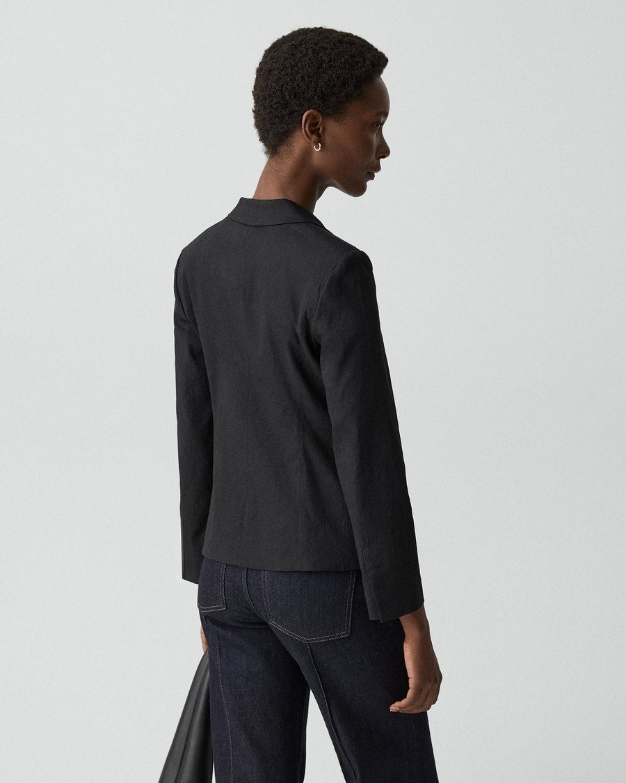 Shrunken Three-Button Blazer in Good Linen