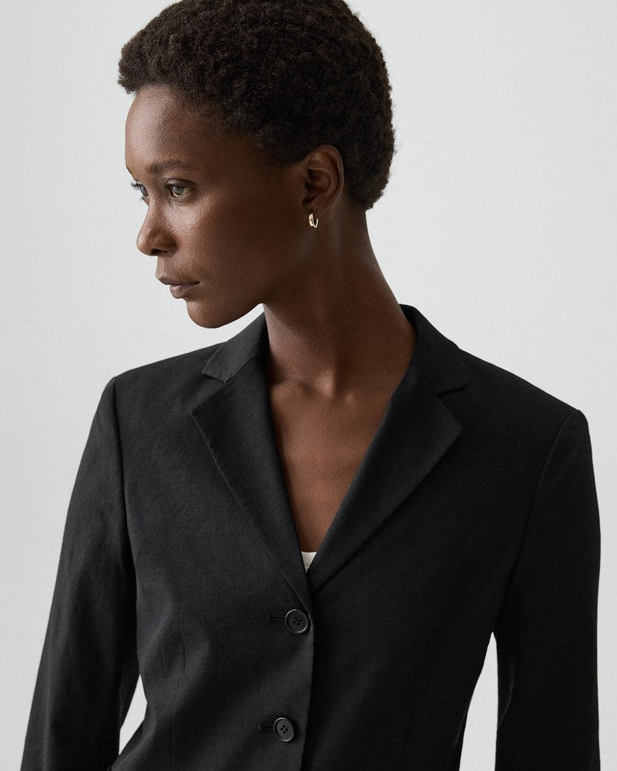 Shrunken Three-Button Blazer in Good Linen