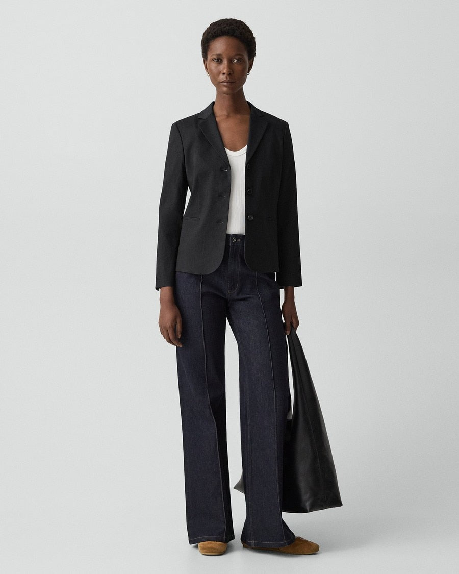 Shrunken Three-Button Blazer in Good Linen