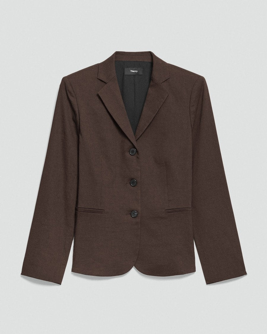 Shrunken Three-Button Blazer in Good Linen