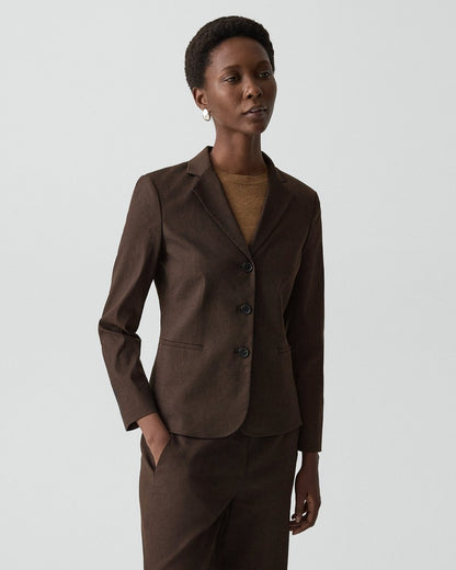 Shrunken Three-Button Blazer in Good Linen