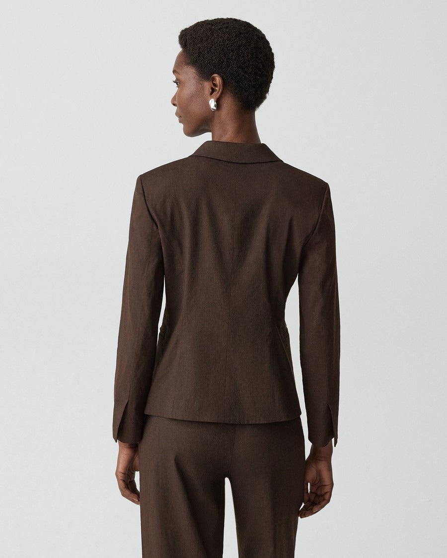 Shrunken Three-Button Blazer in Good Linen
