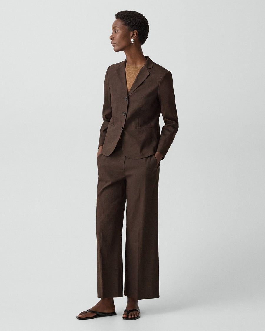 Shrunken Three-Button Blazer in Good Linen
