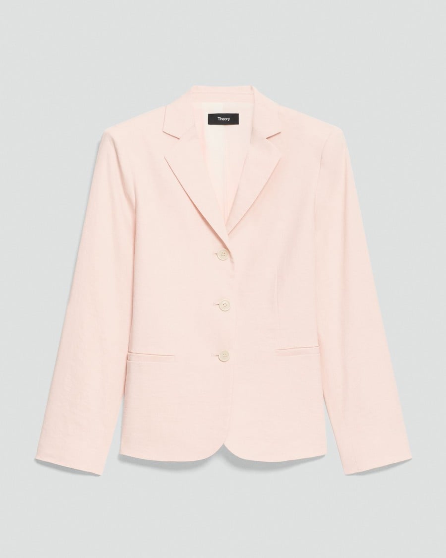Shrunken Three-Button Blazer in Good Linen