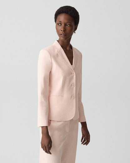 Shrunken Three-Button Blazer in Good Linen