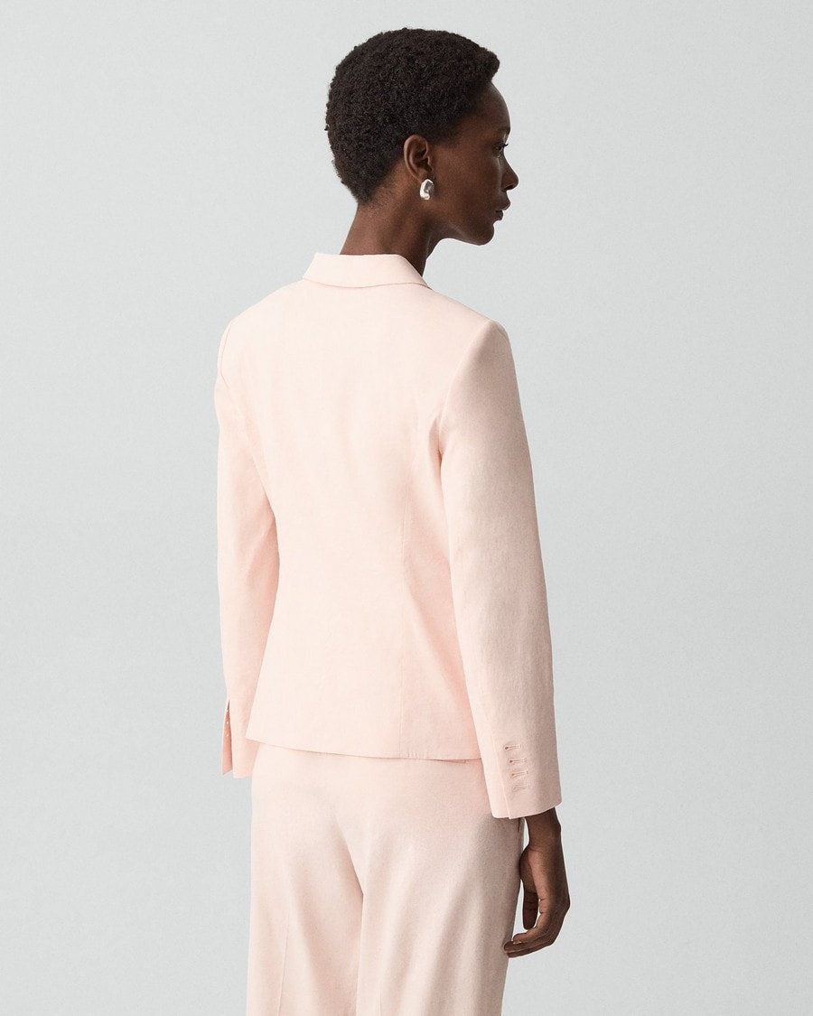 Shrunken Three-Button Blazer in Good Linen