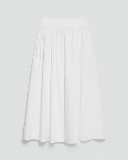 Vented Skirt in Relaxed Poplin