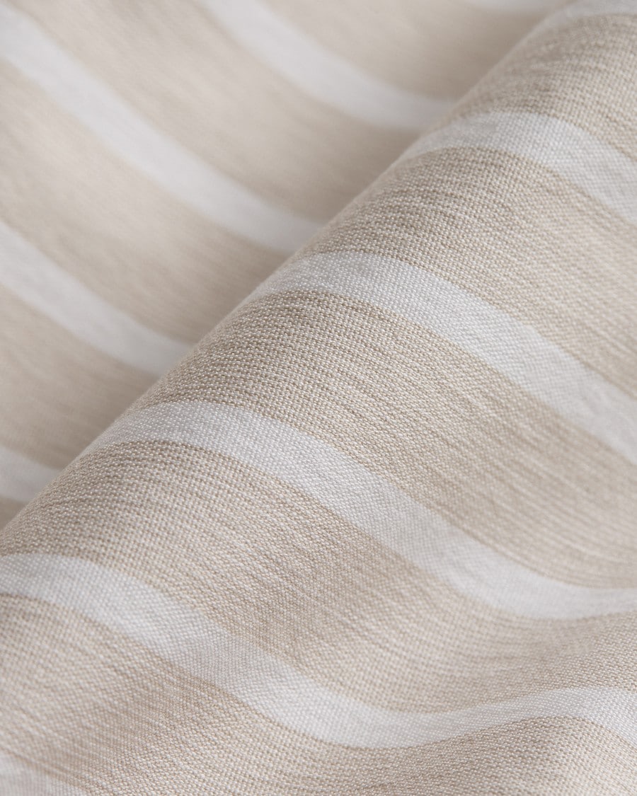 Cropped Shirt in Striped Cotton-Blend