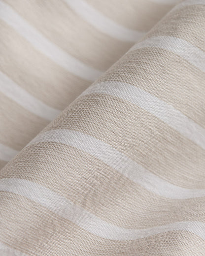 Cropped Shirt in Striped Cotton-Blend