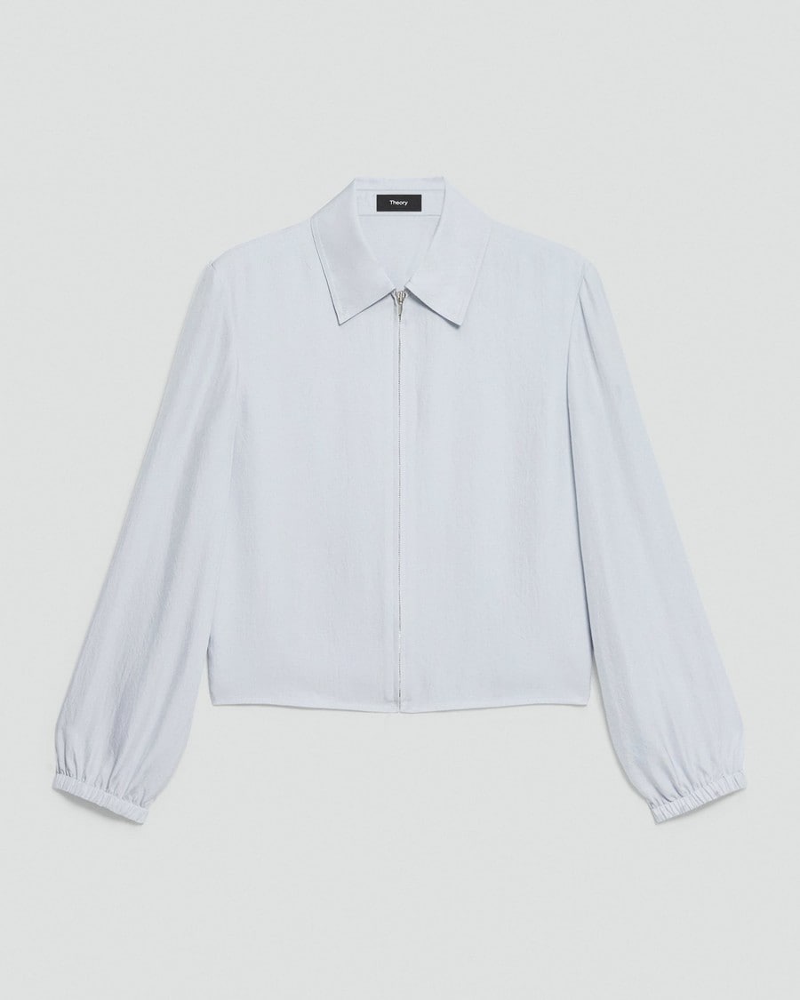 Cropped Jacket in Washed Twill