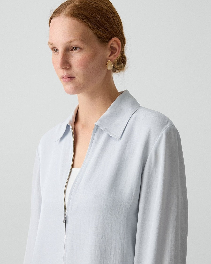 Cropped Jacket in Washed Twill