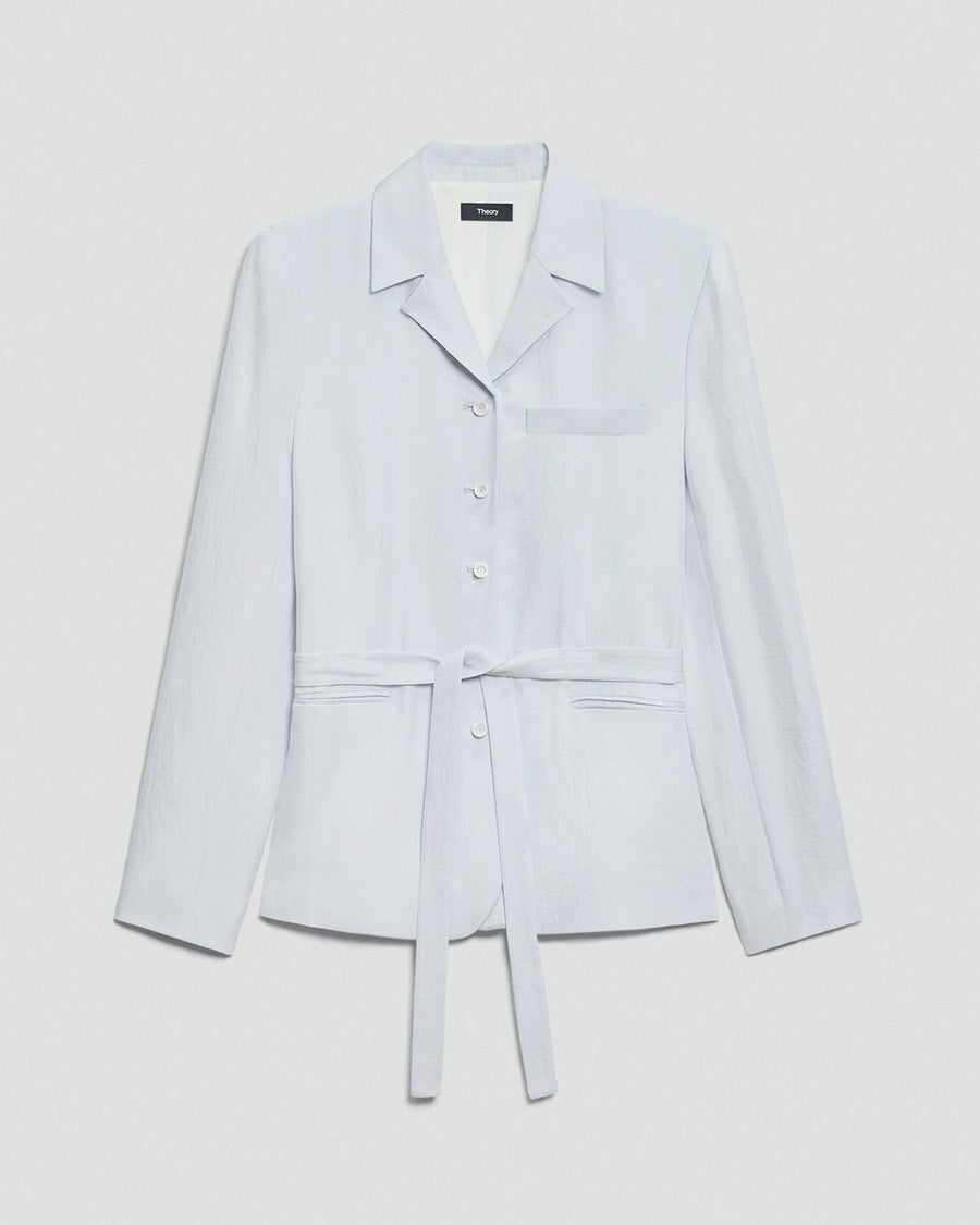Tie-Waist Jacket in Washed Twill