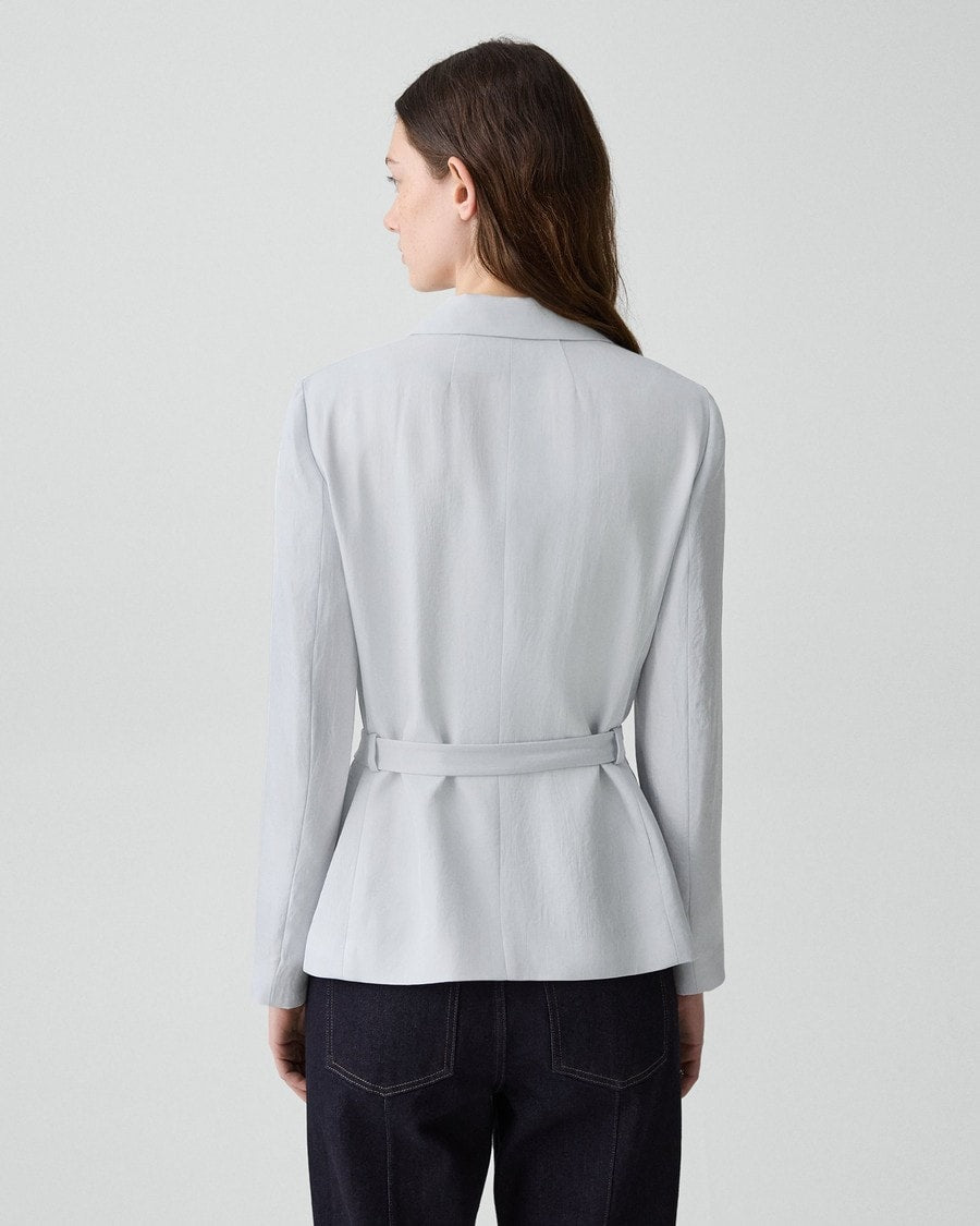 Tie-Waist Jacket in Washed Twill
