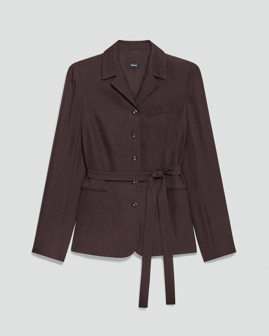 Tie-Waist Jacket in Washed Twill