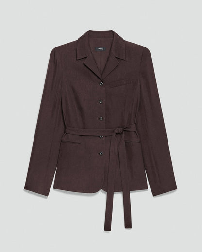 Tie-Waist Jacket in Washed Twill