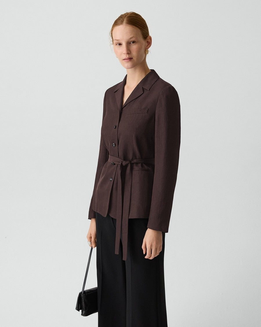 Tie-Waist Jacket in Washed Twill