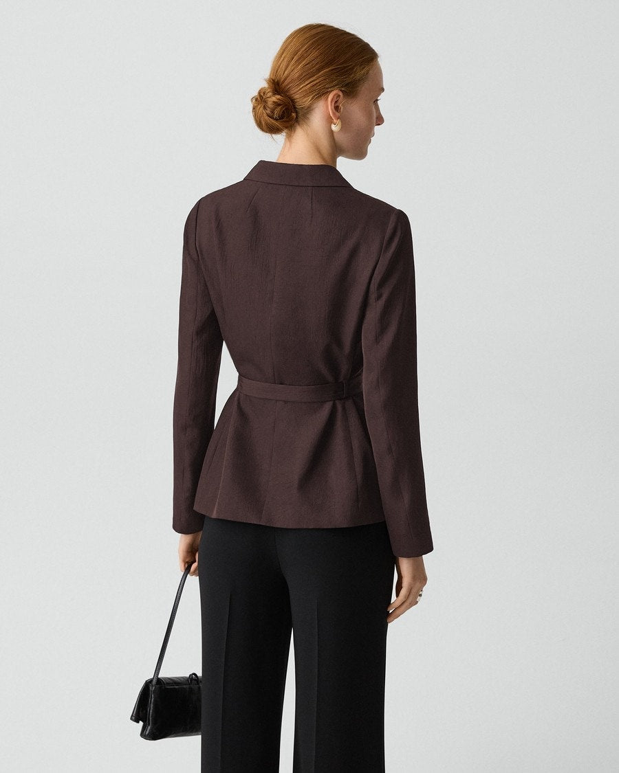 Tie-Waist Jacket in Washed Twill