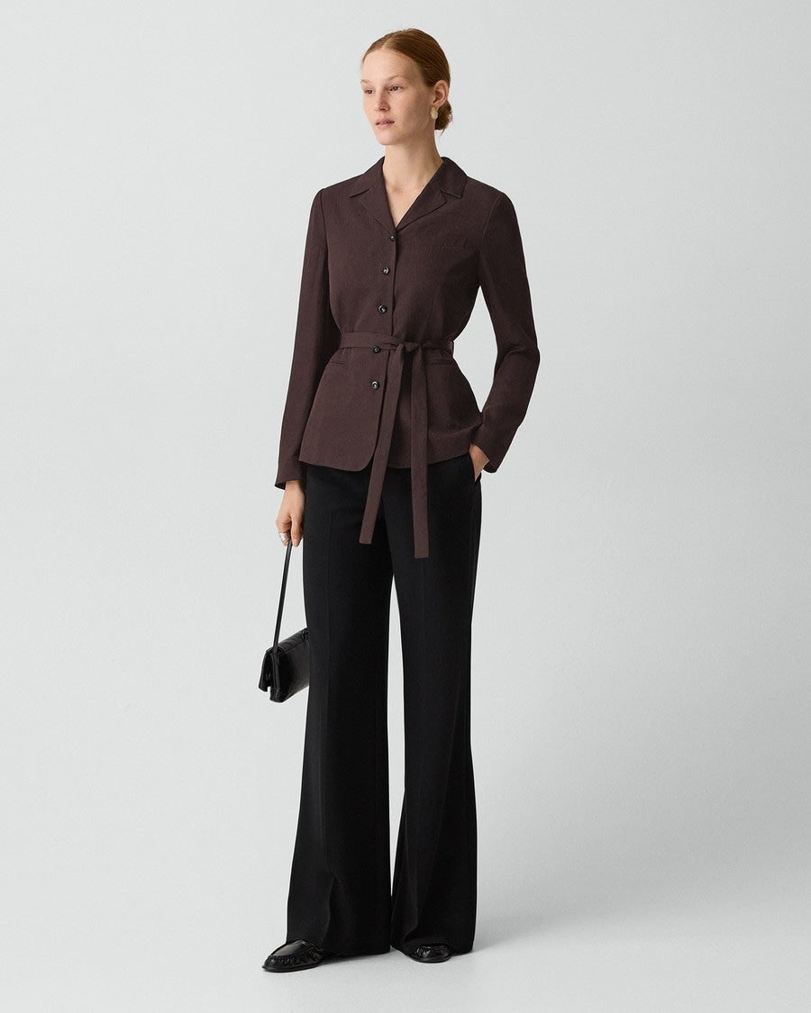 Tie-Waist Jacket in Washed Twill