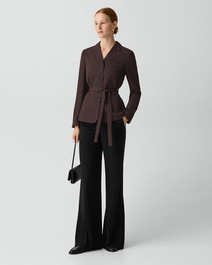 Tie-Waist Jacket in Washed Twill