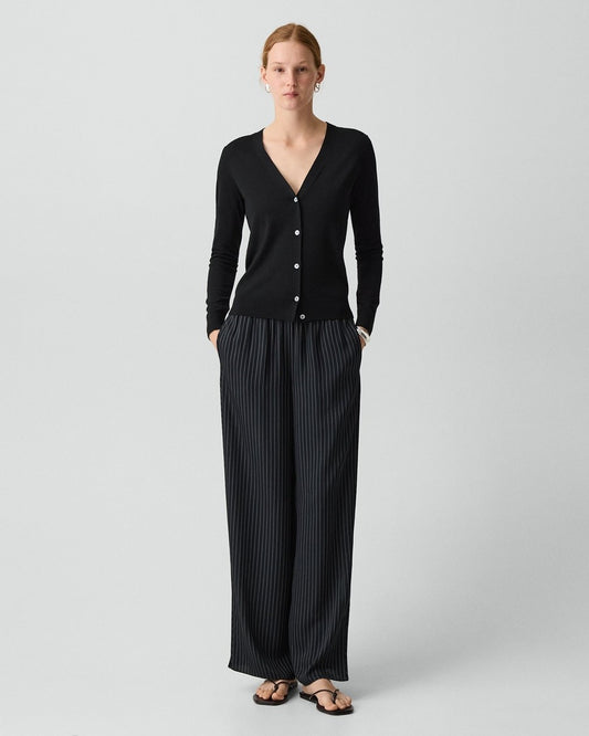 Vented Pull-On Pant in Washed Stripe