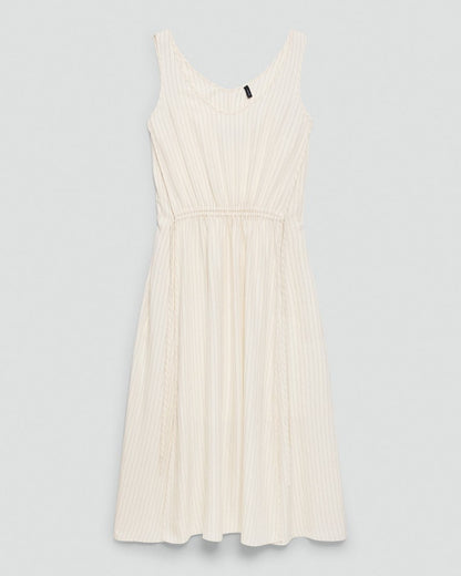 Tie-Waist Tank Dress in Washed Stripe