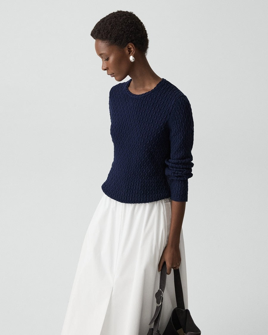 Textured Sweater in Orchard Cotton