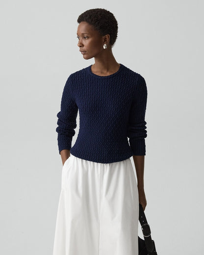 Textured Sweater in Orchard Cotton