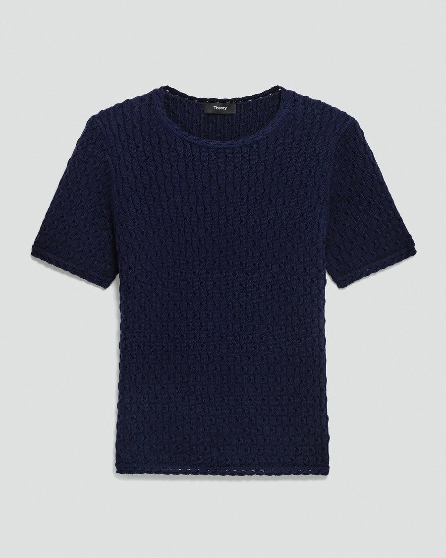 Textured Tee in Orchard Cotton