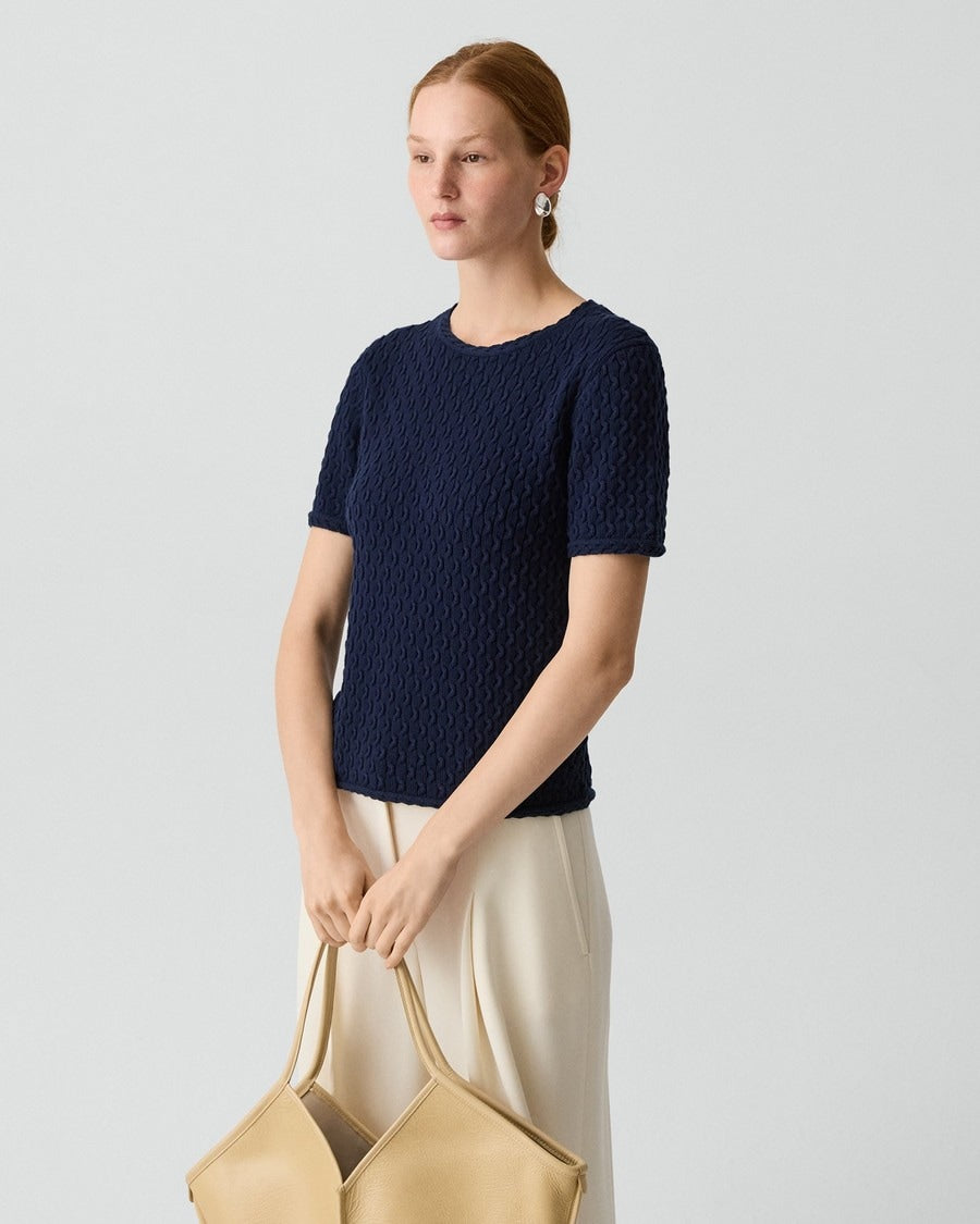 Textured Tee in Orchard Cotton