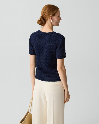 Textured Tee in Orchard Cotton