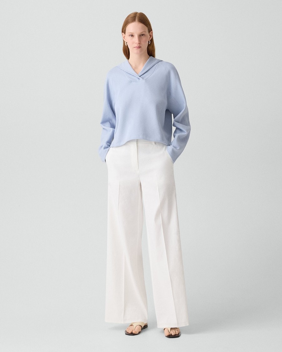Cropped Hoodie in Lounge Terry