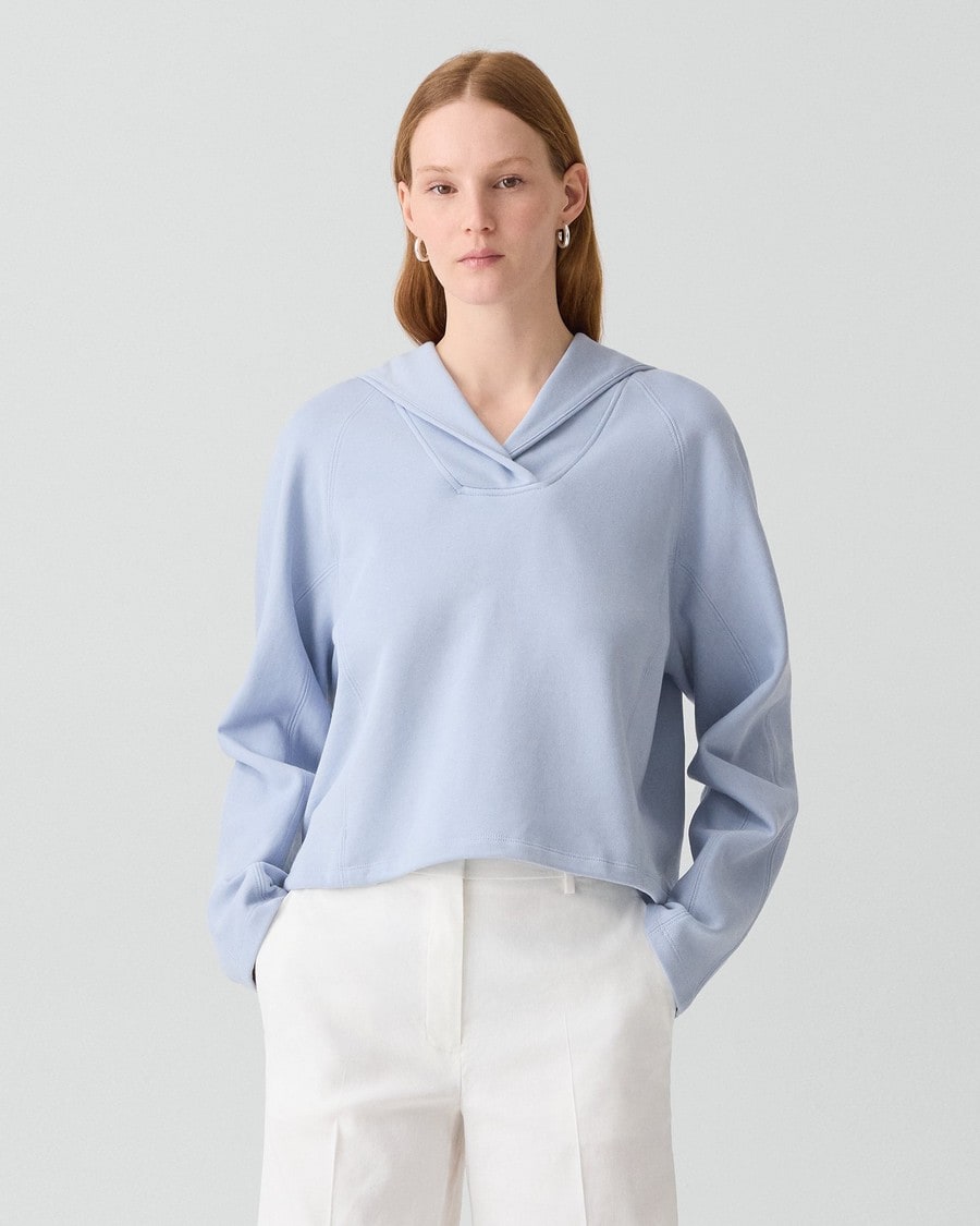 Cropped Hoodie in Lounge Terry