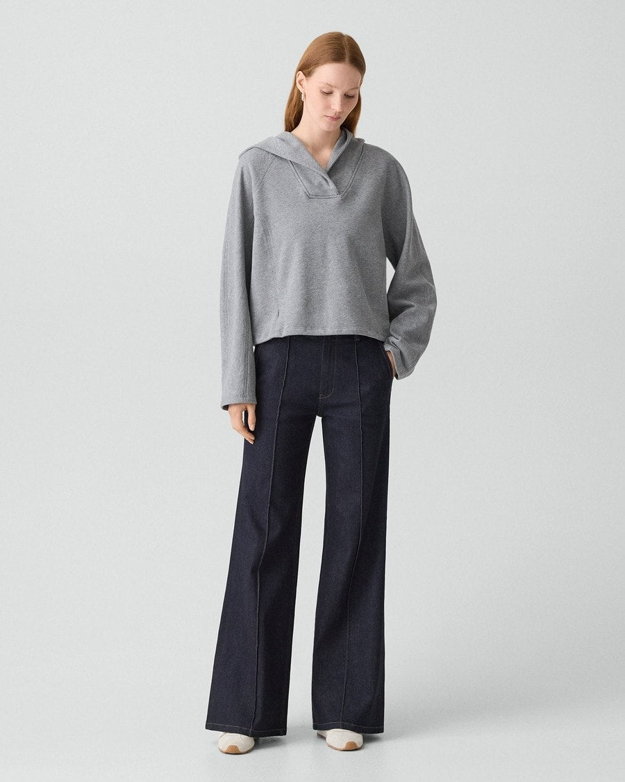 Cropped Hoodie in Lounge Terry
