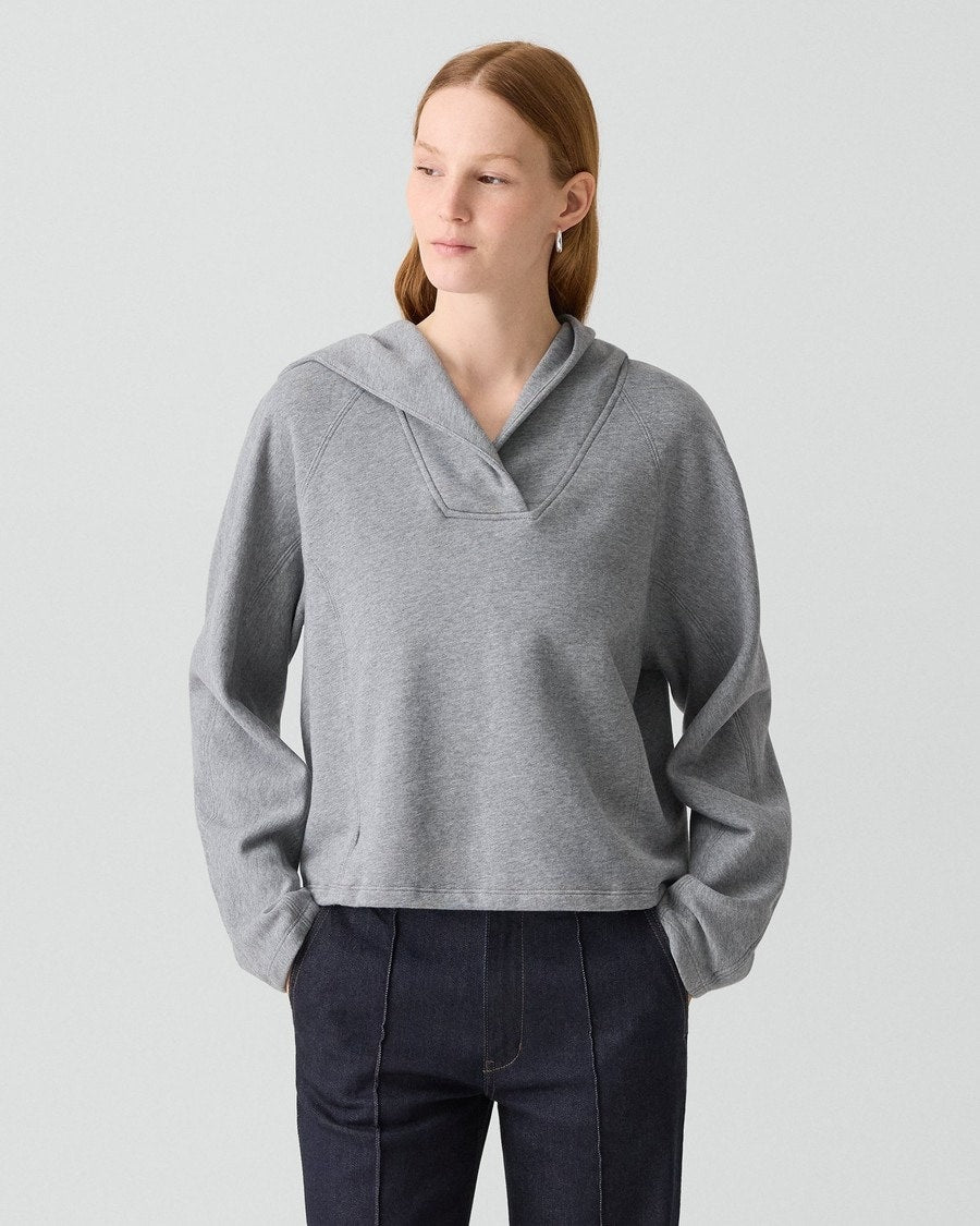 Cropped Hoodie in Lounge Terry
