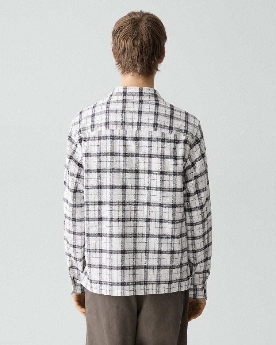 Button-Up Shirt in Checked Cotton