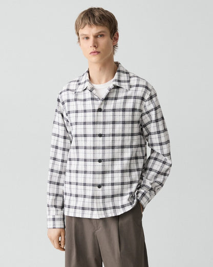 Button-Up Shirt in Checked Cotton