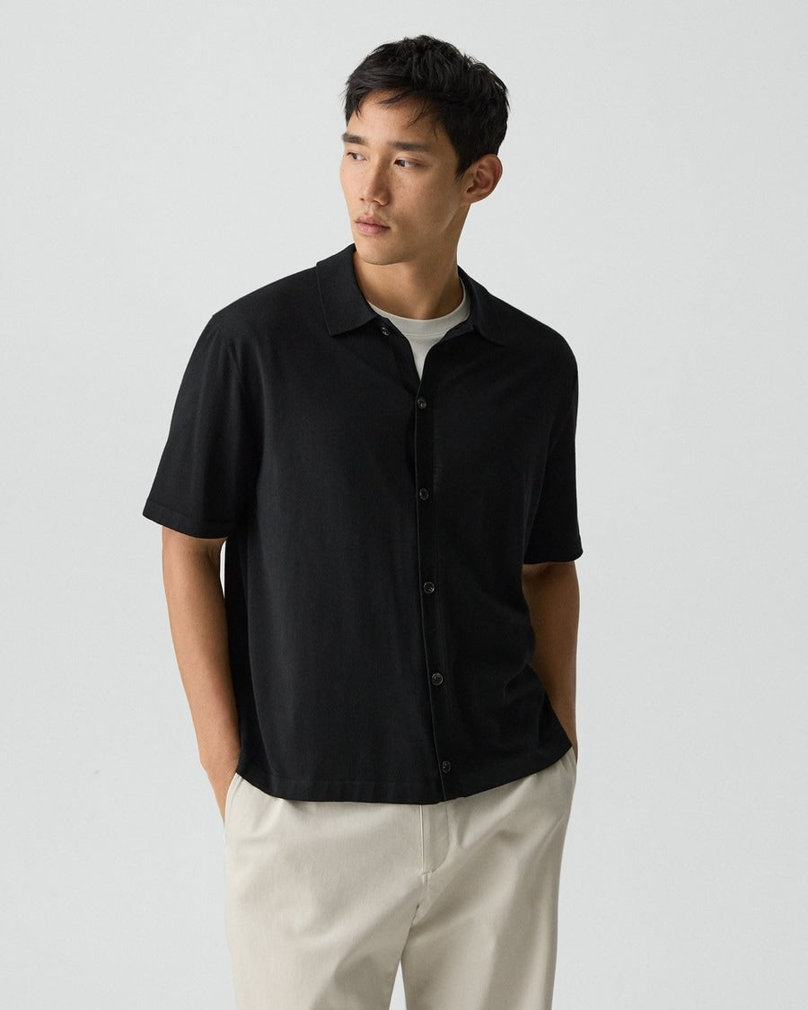 Button-Up Sweater in Regal Wool