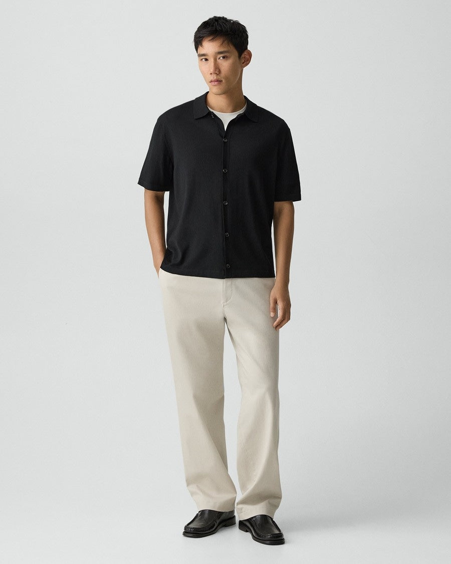Button-Up Sweater in Regal Wool