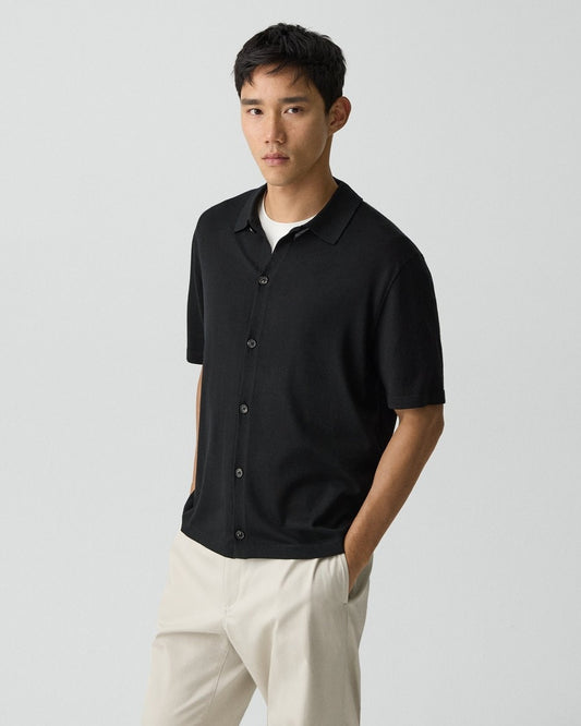 Button-Up Sweater in Regal Wool