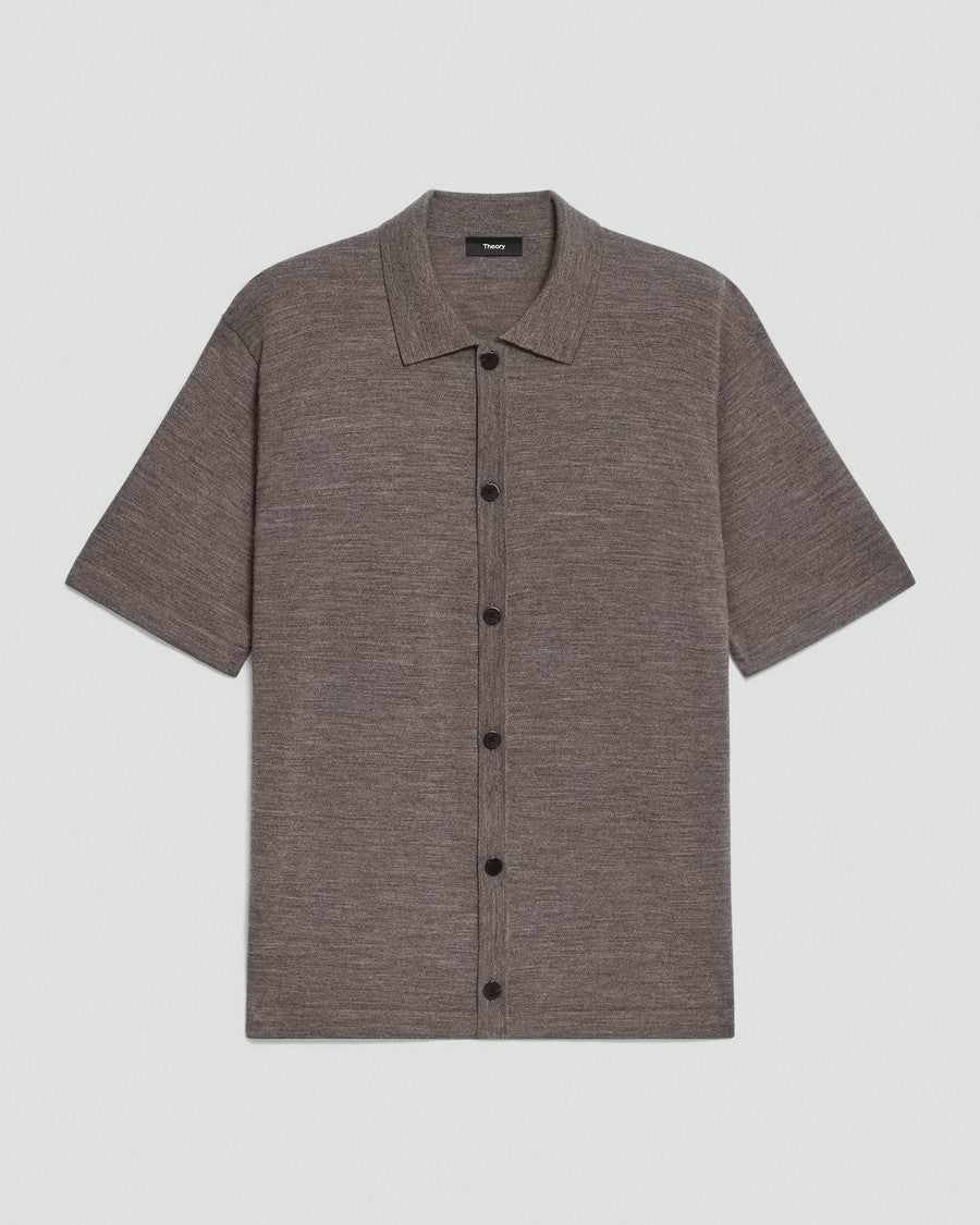 Button-Up Sweater in Regal Wool