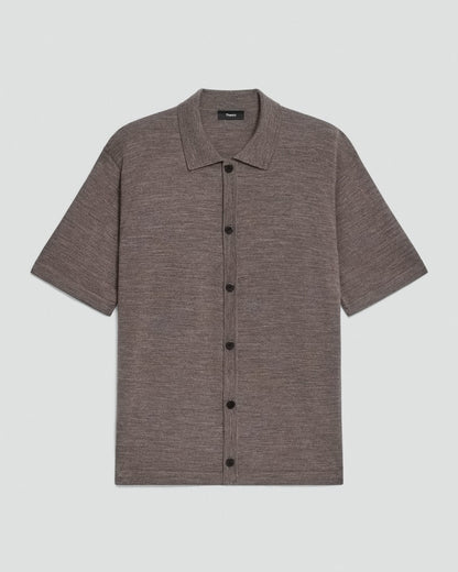 Button-Up Sweater in Regal Wool