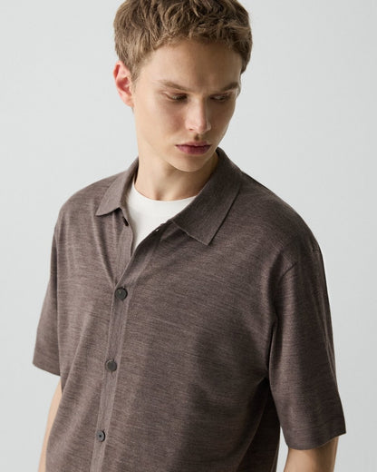 Button-Up Sweater in Regal Wool