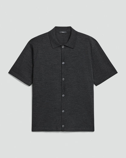 Button-Up Sweater in Regal Wool