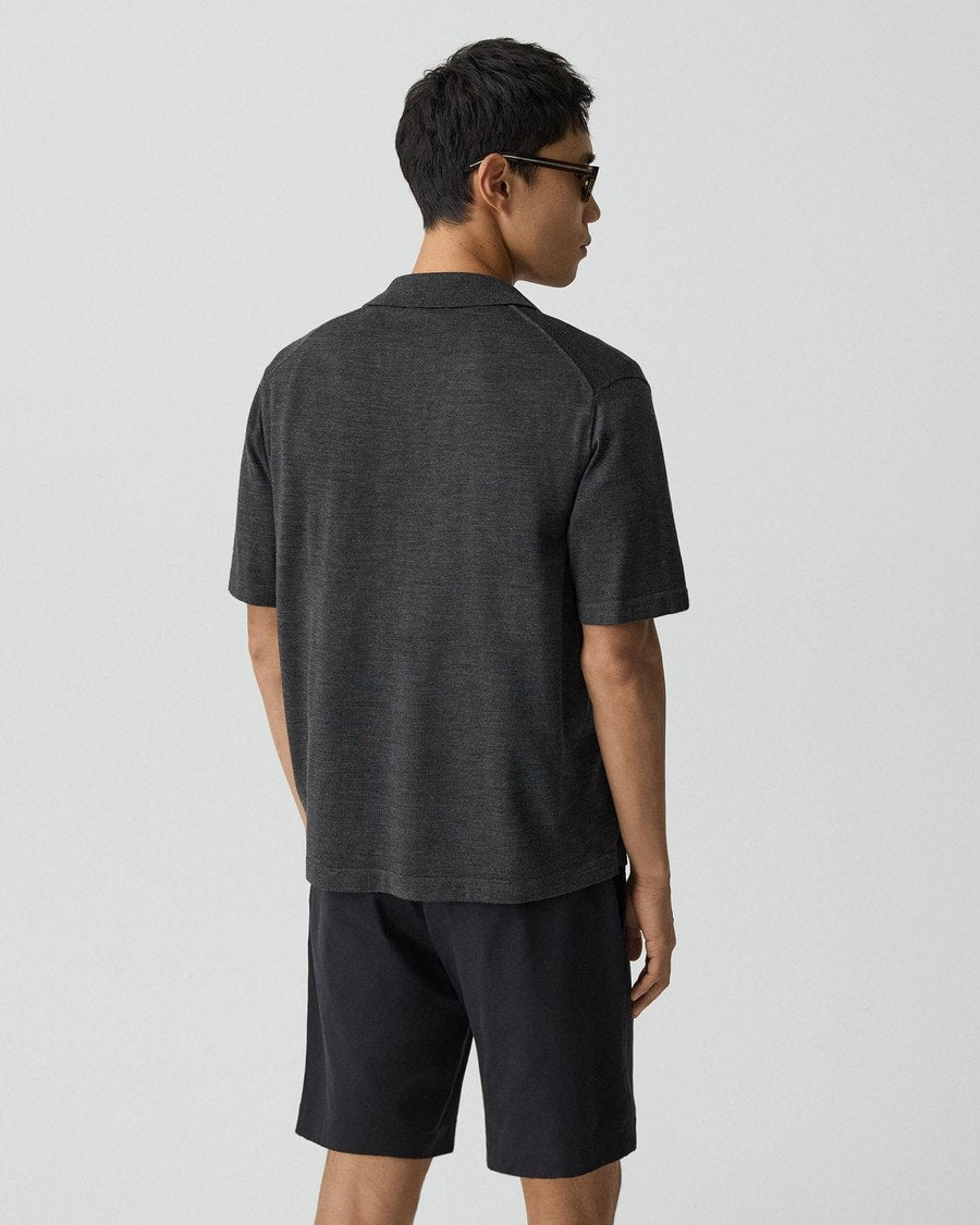 Button-Up Sweater in Regal Wool